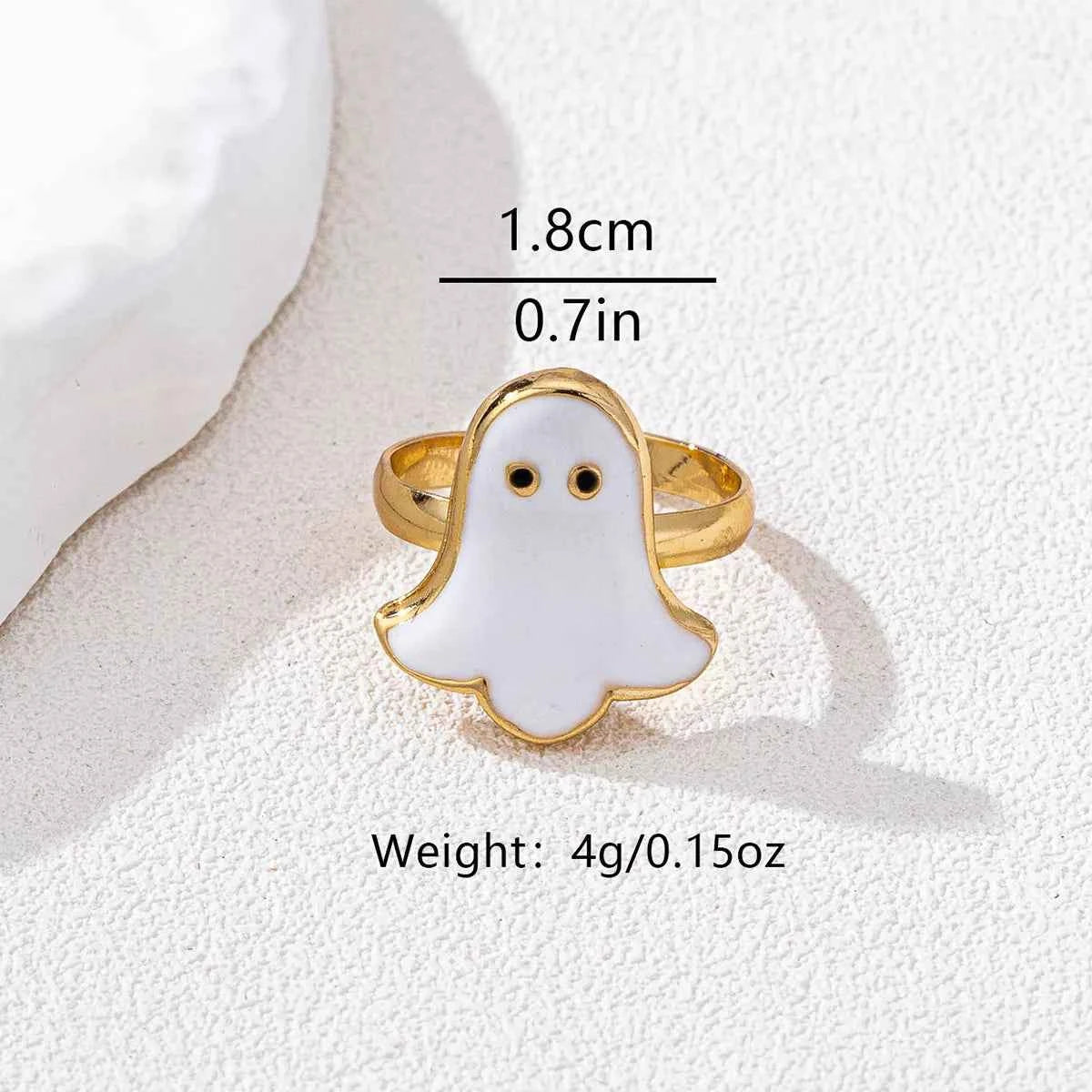 Halloween Ghost 18K Gold-Plated Ring 0f3f339a-60f3-4d7a-8fce-94d8cdd2b0f4-Max-Origin