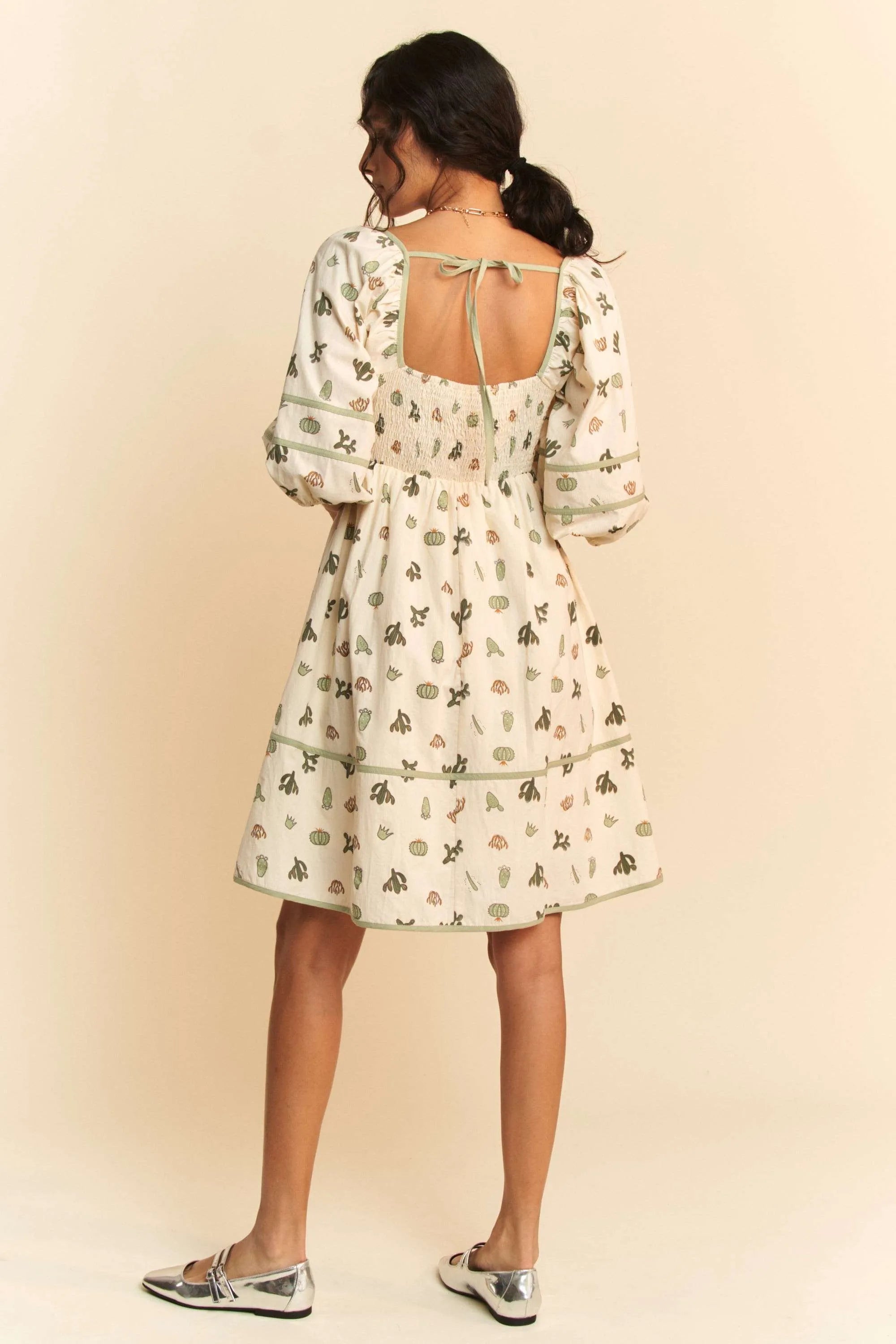 Davi & Dani Cactus Printed Poplin Contrast Piping Mini Dress 0f3fe23acc5344f6acf1411826904ae6-Max-Origin