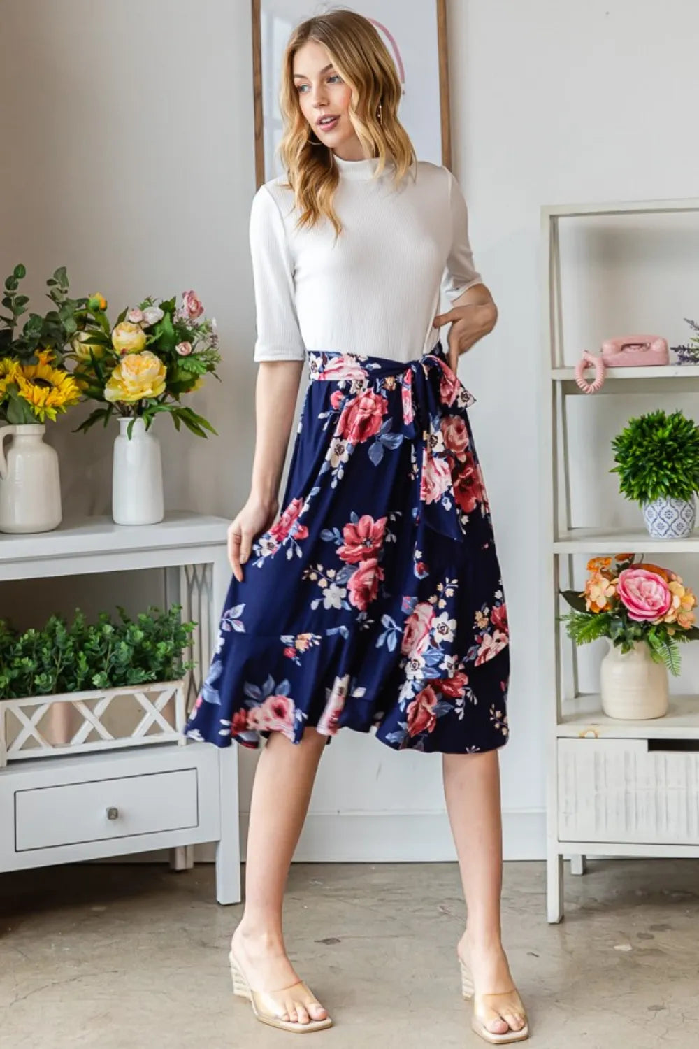 Reborn J Floral Wrap Ruffled Dress 0f4fd798-e094-44cc-95ab-93123921615b-Max