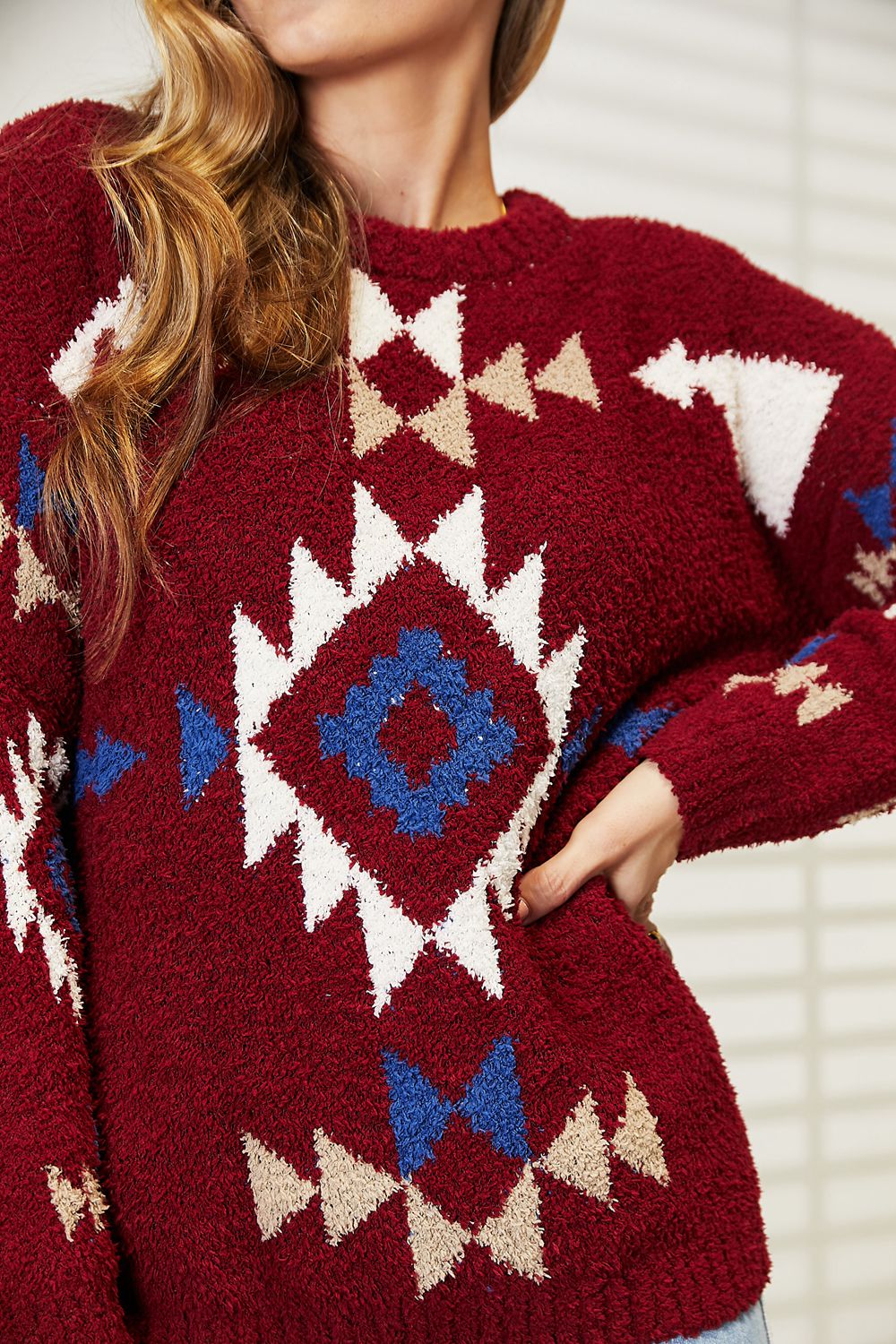 HEYSON Full Size Aztec Soft Fuzzy Sweater 0f61f7d903fe4ed4b6c5b2ab9b4bbf95-Max