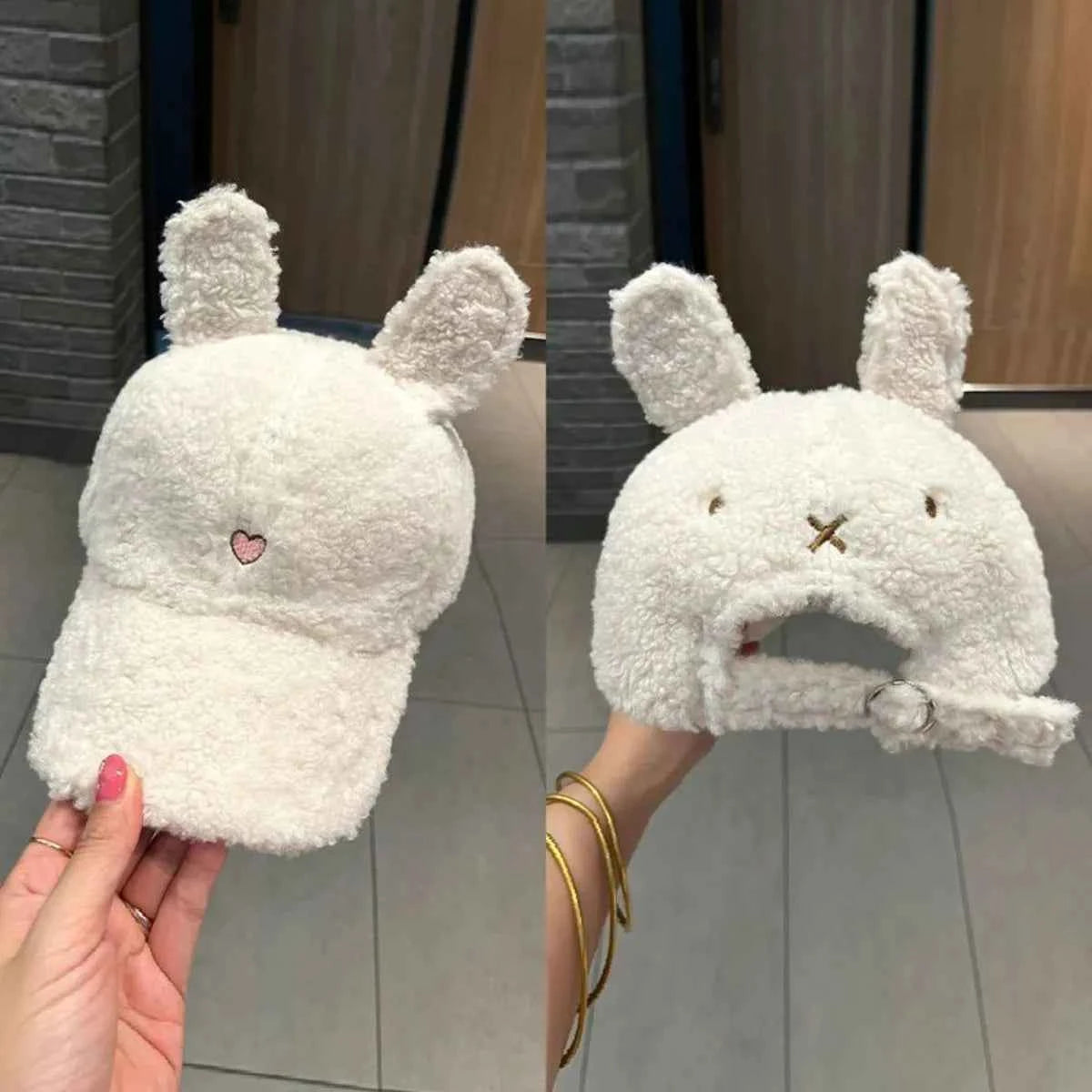 Cute Fluffy Bear Ears Winter Hat 0f9df776-f6d1-484f-b3d8-890feb373e79-Max-Origin