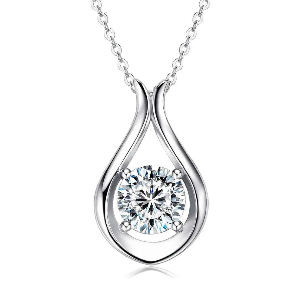 2 Carat Moissanite 925 Sterling Silver Pendant Necklace 0fa25377-e480-4668-9672-b6dfd7db4e87-Max