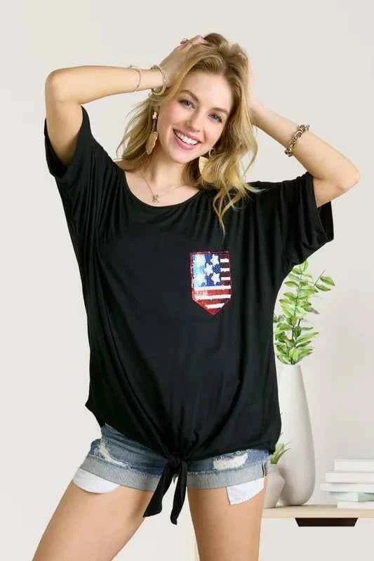 ADORA Sequin US Flag Pocketed Top 0fa59ed28c414707931f14bca55865e0-Max-Origin
