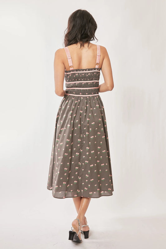 Contrast Velvet Tape Smocking Bodice Midi Dress 0fe36db5ac594d7192646aefc19d141e-Max-Origin