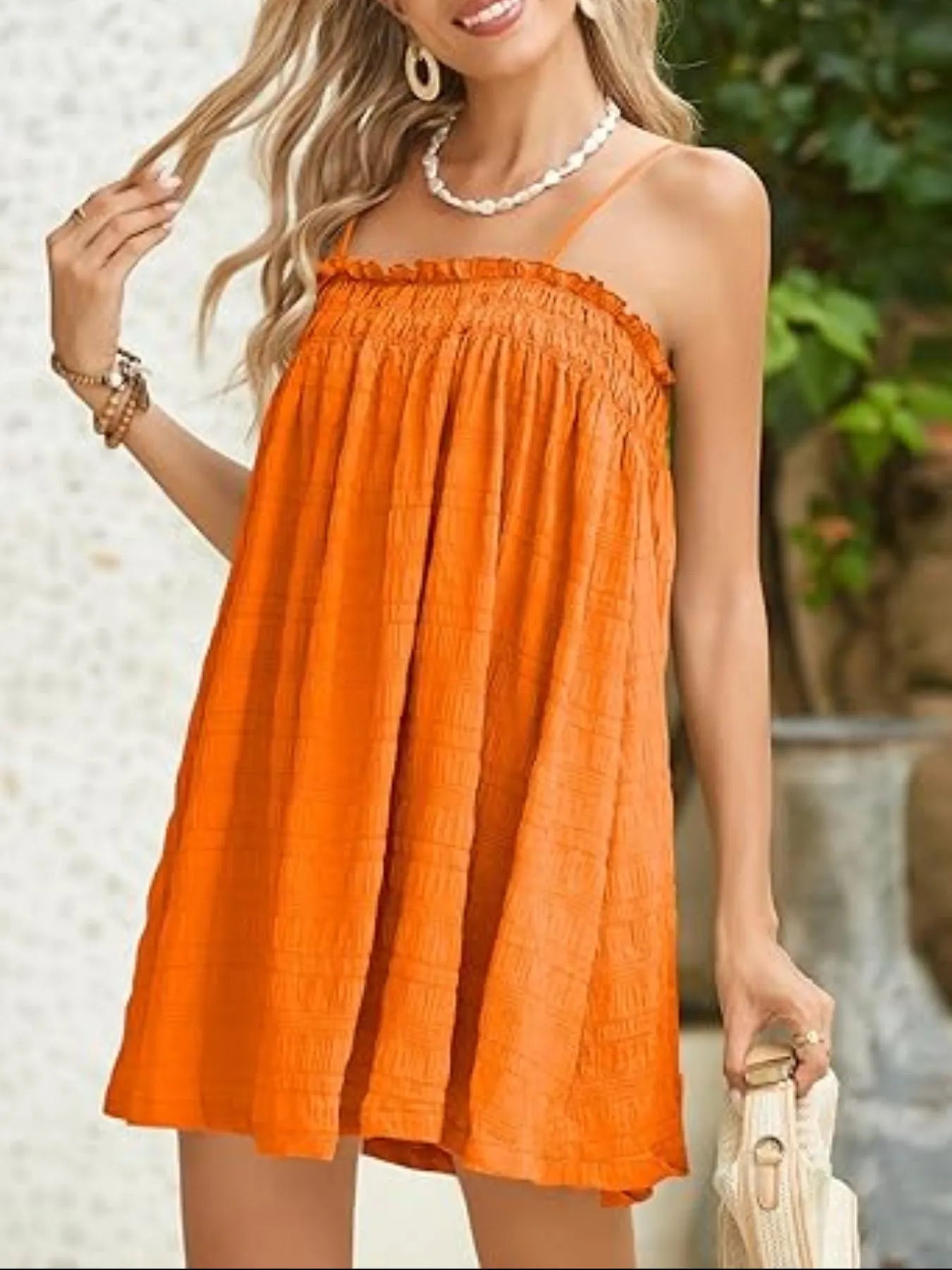 Frill Textured Mini Cami Dress 0fe7d0de-d9a3-4eca-bdc3-2ad988645b36-Max-Origin
