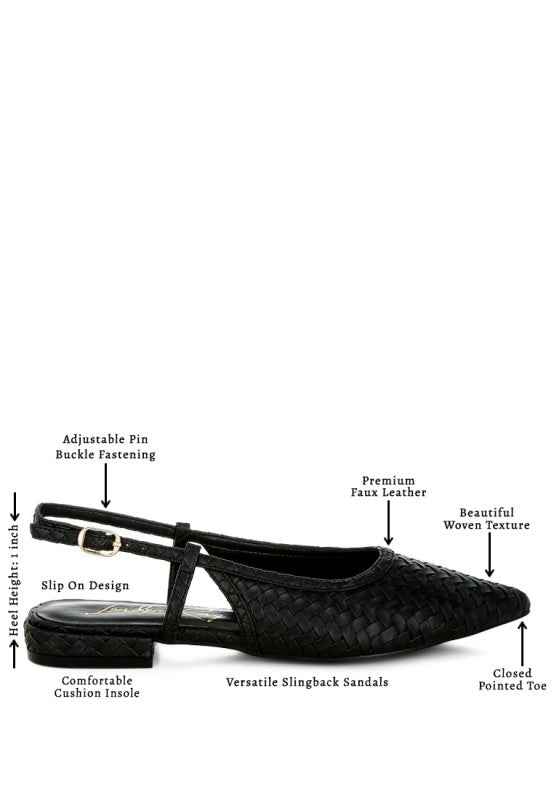 Kurina Woven Slingback Sandals 0ff9a49c-7c24-48bb-8472-1d791f2577cc