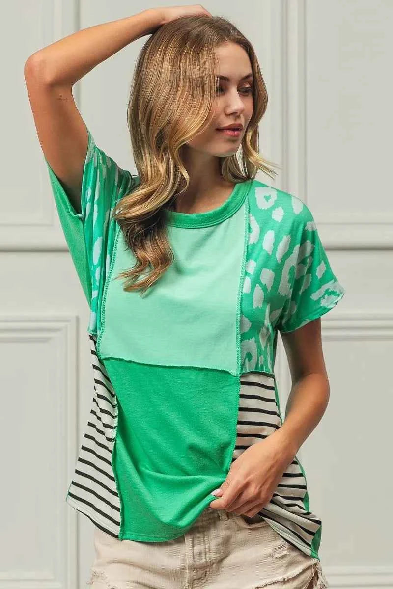 BiBi Leopard and Stripe Color Block Top With Exposed Seam 0ffbe0ac4d9c4aa9a2bcbac4556d0458-Max-Origin