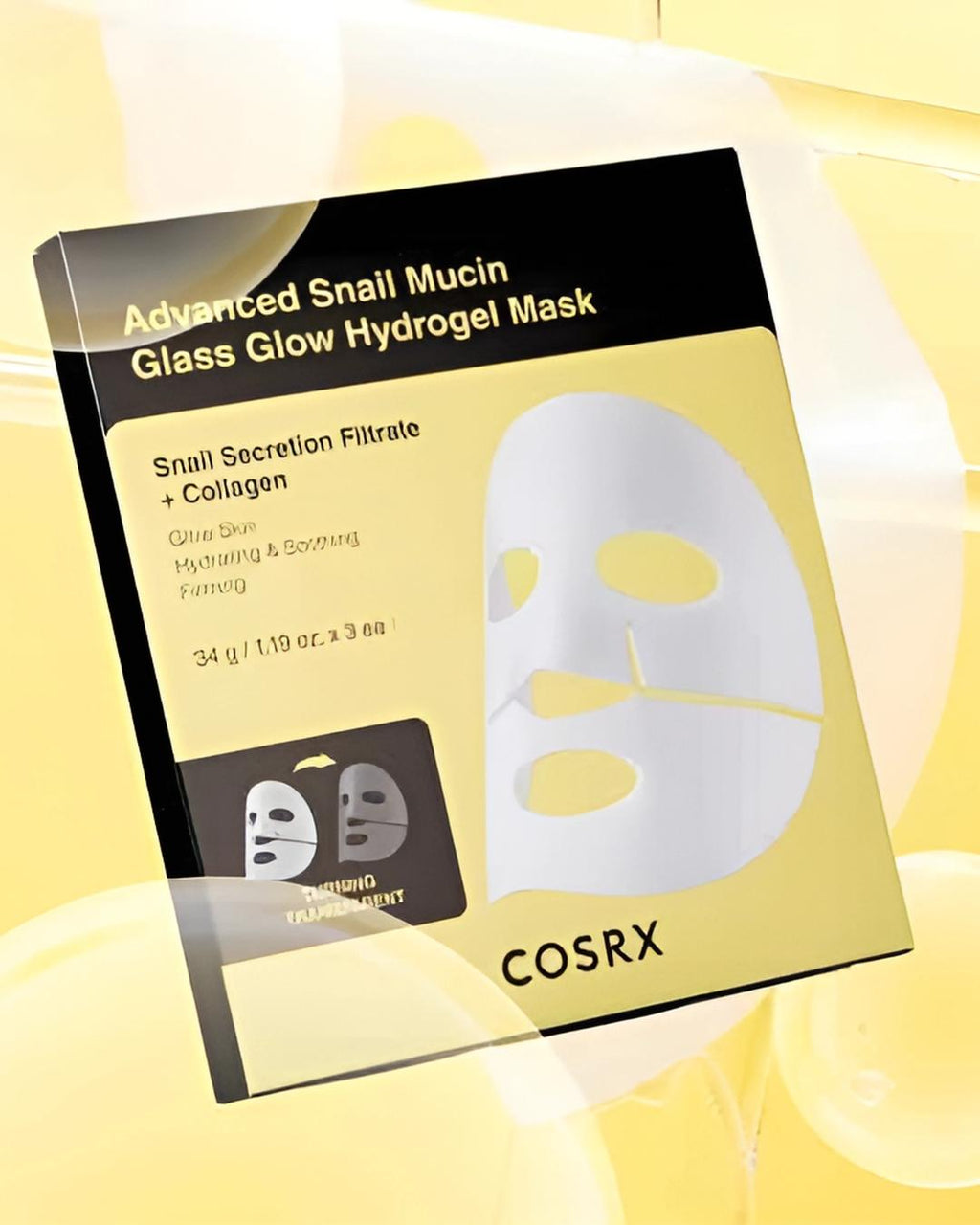 COSRX Advanced Snail Mucin Glass Glow Hydrogel Mask 34g X 3ea 1