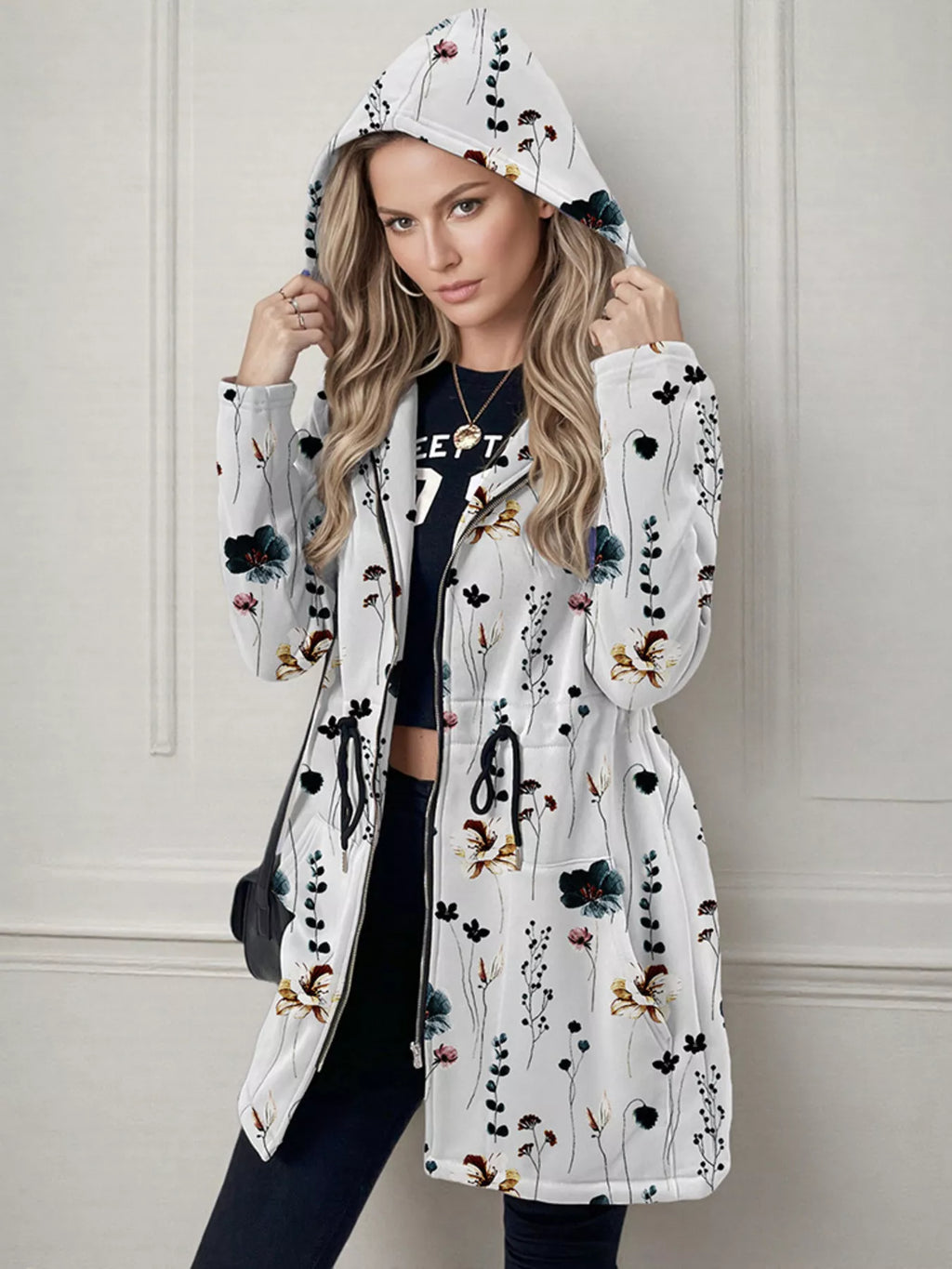Drawstring Zip Up Hooded Outerwear 102544c8c571466c905fedcd08121f65-Max-Origin