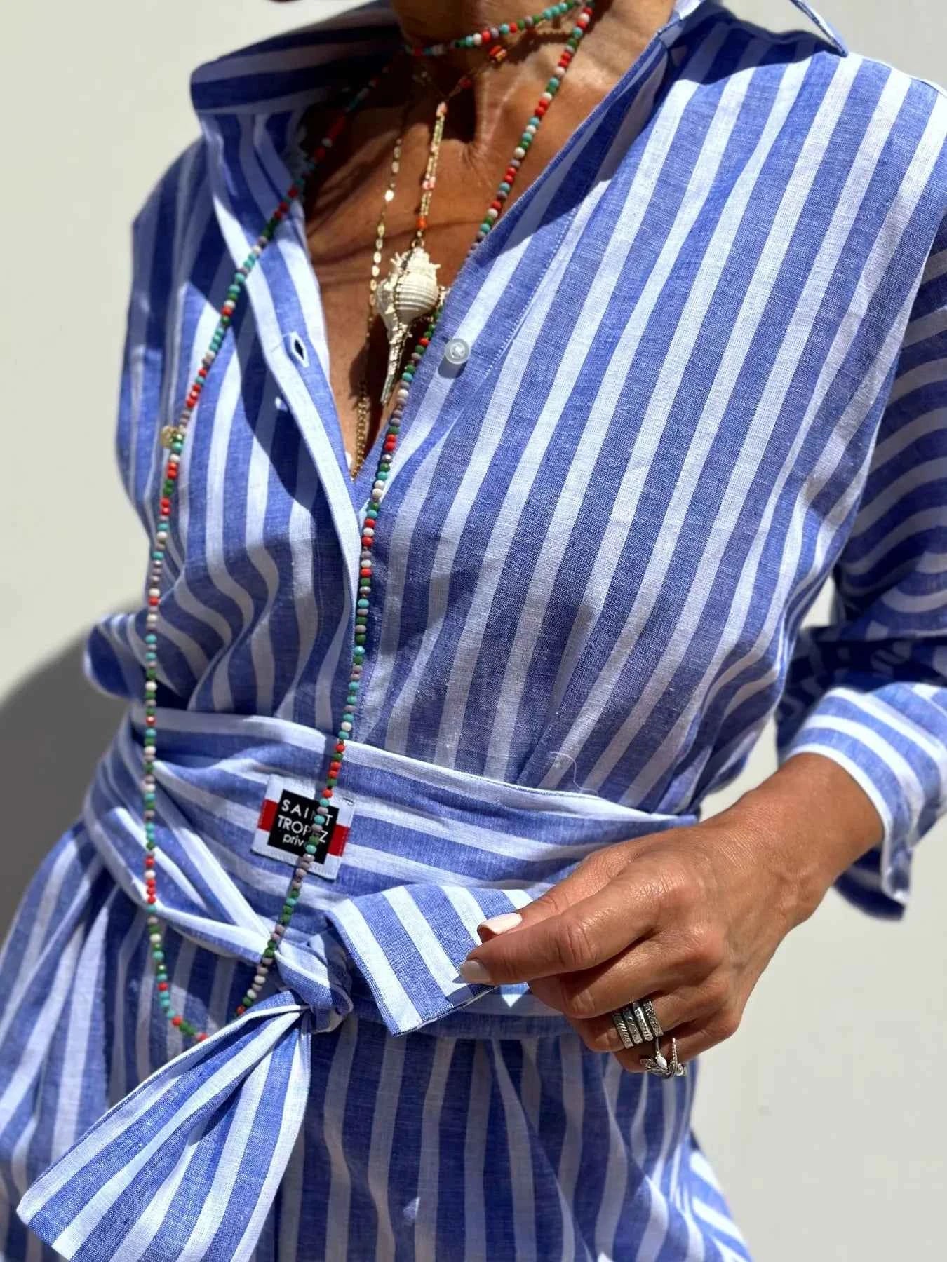 Striped Long Sleeve Shirt Dress 10533ee7b80140dda38c98f349d8d18b-Max-Origin