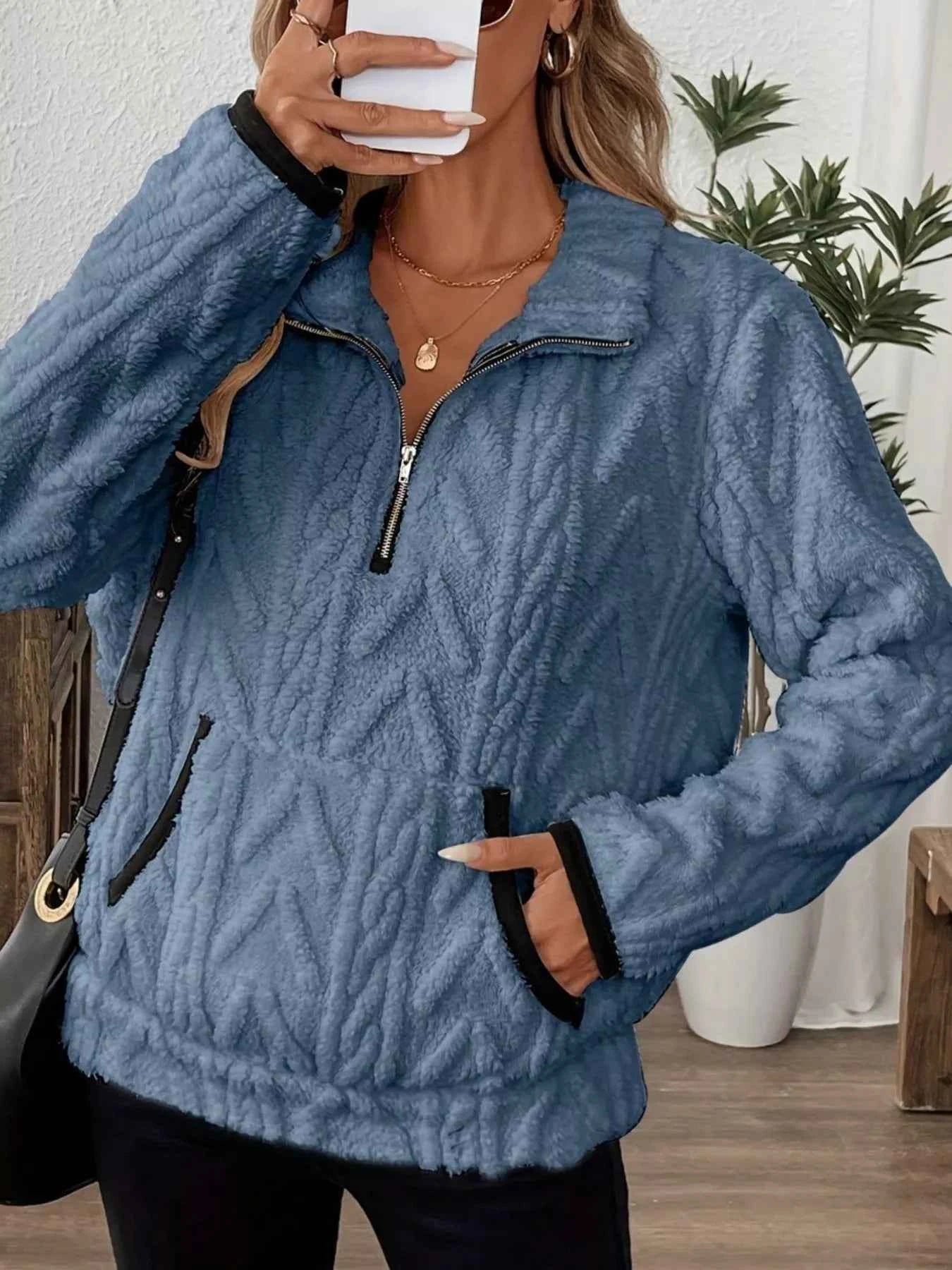 Full Size Half Zip Kangaroo Pocket Sweatshirt Plus Size 105ea596-16bb-4321-b5d5-1febcbb21e5e-Max-Origin