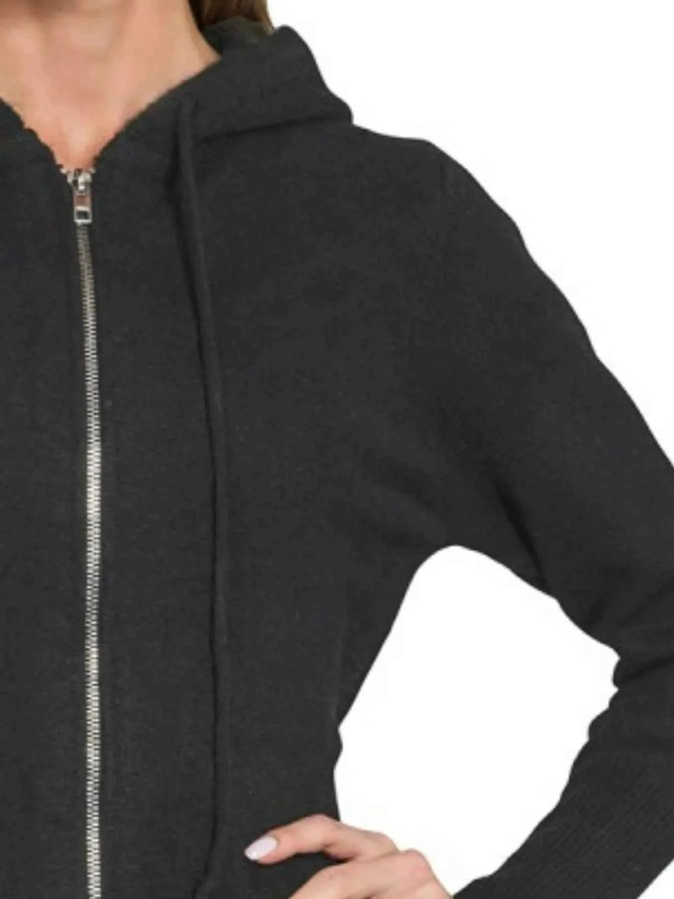 Zenana Drawstring Zip Up Hooded Cardigan 10689c25-7c53-4d8e-899c-18adddc04ff4-Max-Origin