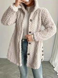 Cozy Textured Button-Front Hooded Outerwear Beige 1068a9d6dc864538bd9bae0f4fd19918-Max-Origin