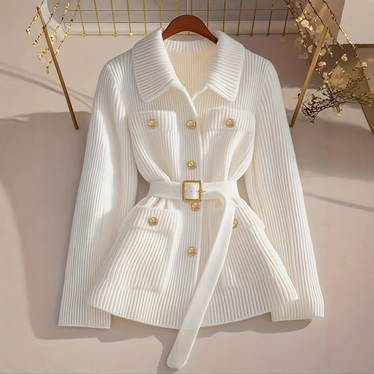 Belted Knit Cardigan Coat