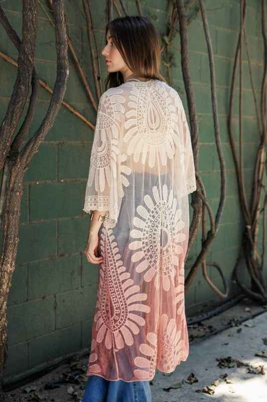 Ombre Bohemian Lace Kimono 10884093_5f43e27d-4438-4849-b13d-56d7b574330b