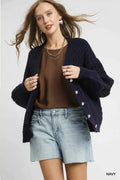 Umgee Cable Knit Pearl Button Cardigan NAVY 1090bf75-03bc-4bad-9d4a-0ea27ac2fb34-Max-Origin