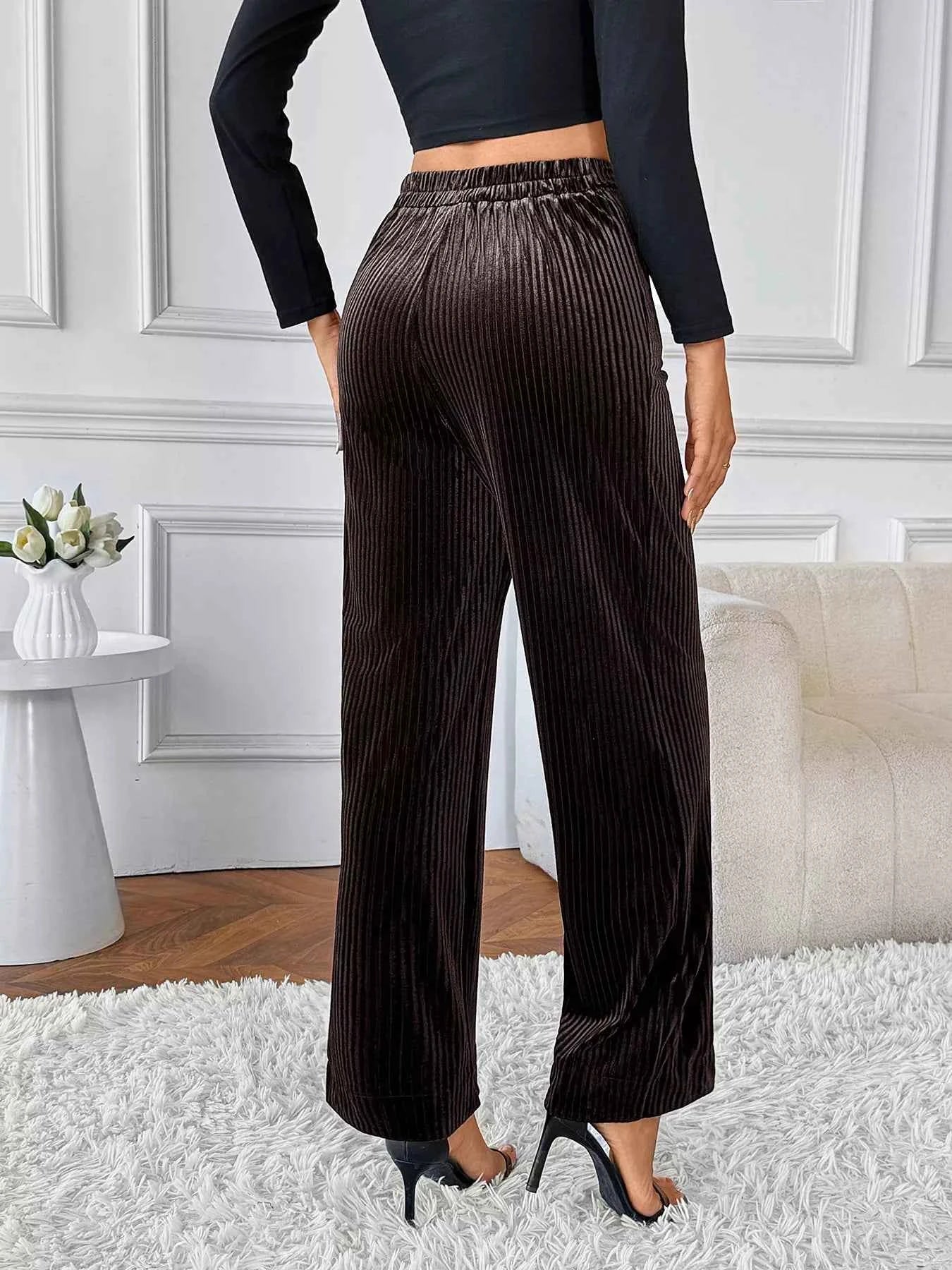 High-Waisted Wide-Leg Pants