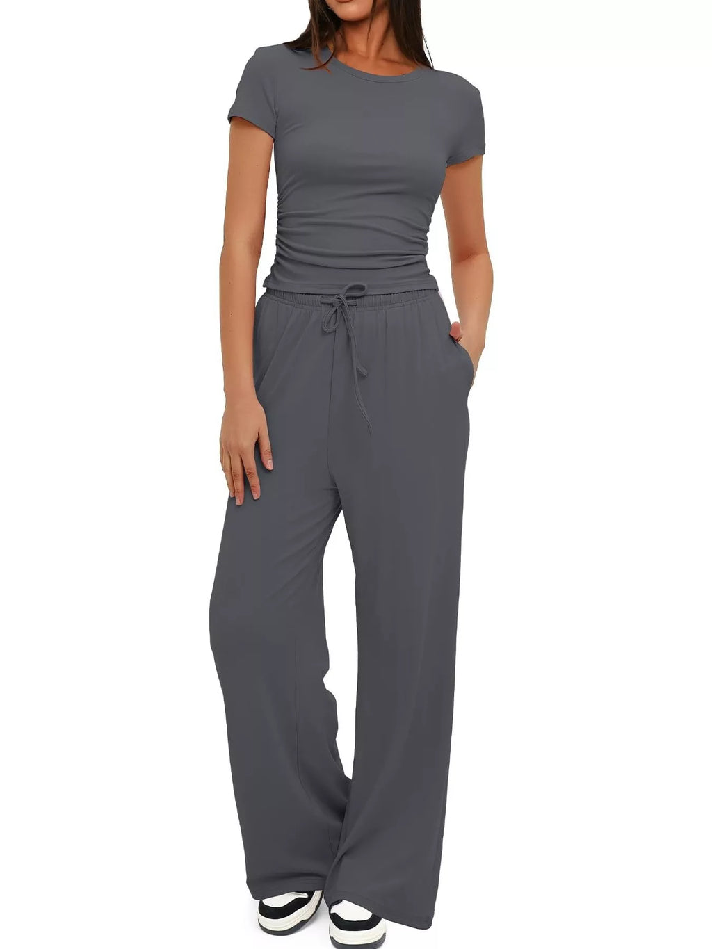 Round Neck Short Sleeve T-Shirt and Pants Set 109e4923674742be8ebc67bb0d6280d1-Max-Origin