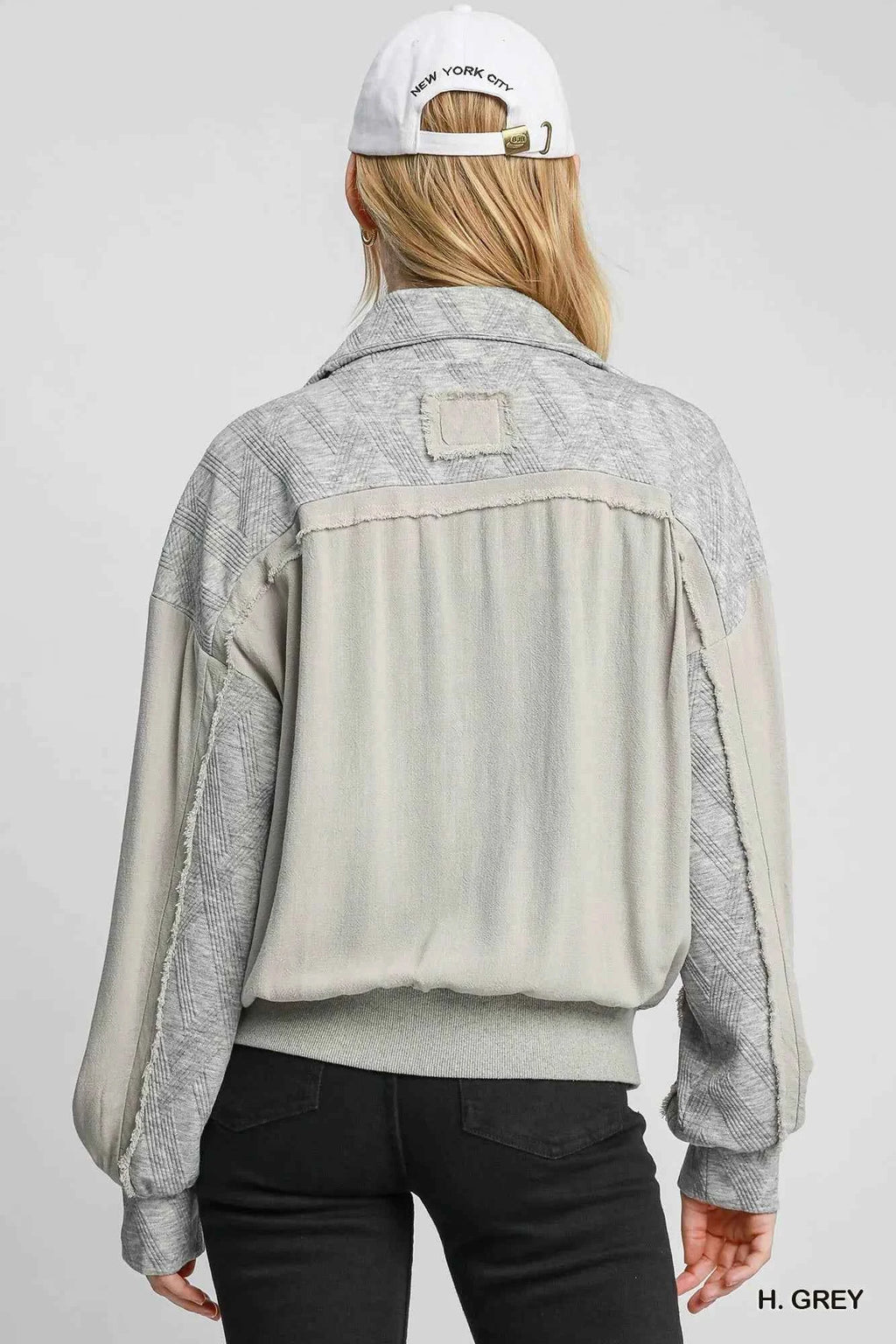 Umgee Two-Way Jacquard Zip-Up Jacket 10b7d813-e49a-4fb7-ae6f-bafc88bbfe55-Max-Origin