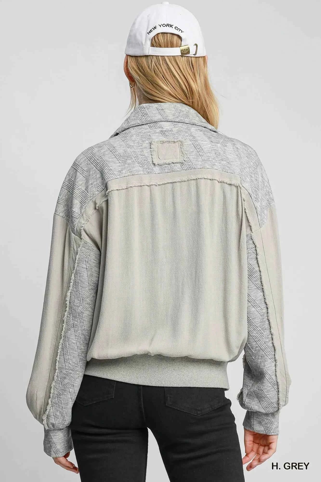Umgee Two-Way Jacquard Zip-Up Jacket 10b7d813-e49a-4fb7-ae6f-bafc88bbfe55-Max-Origin