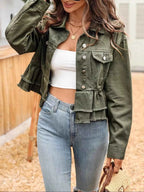 Ruffle Raw Hem Denim Jacket 10c6a02f-e19d-4880-b225-9f4a95017f45-Max-Origin