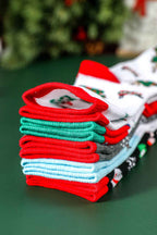 White Christmas Cartoon Pattern Socks Set 10da4eb7273df054