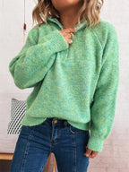 Quarter Zip Ribbed Hem Sweater 10f1ffd52dae47f58804c3abd4c0de48-Max-Origin