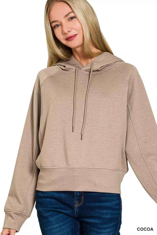 Zenana Drawstring Scuba Hoodie COCOA 110e72e57c884c3694253a42f822f43b-Max-Origin