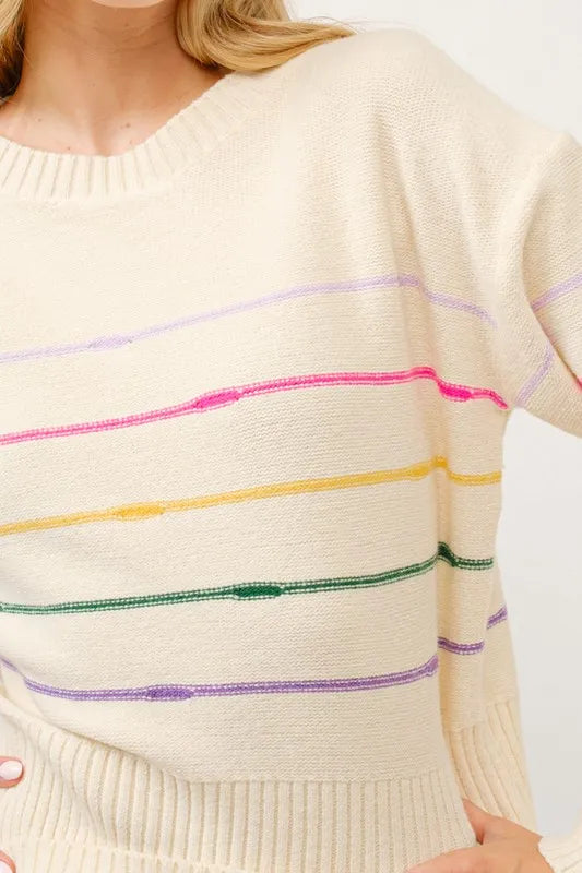 And The Why Multi Striped Pullover Sweater Top 111edbf7341e46258cf4fe73d6b1d82c-Max-Origin