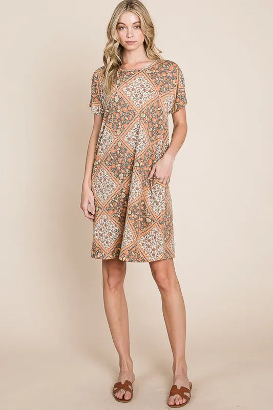 BOMBOM Multicolored Leaves Jacquard Dress 11207c0012284902a49e301af302c68f-Max-Origin