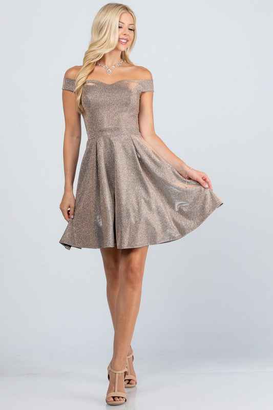 Off the shoulder skater dress jaquard 11309509_2a253dfc-493a-4468-ab86-e280b40c2232