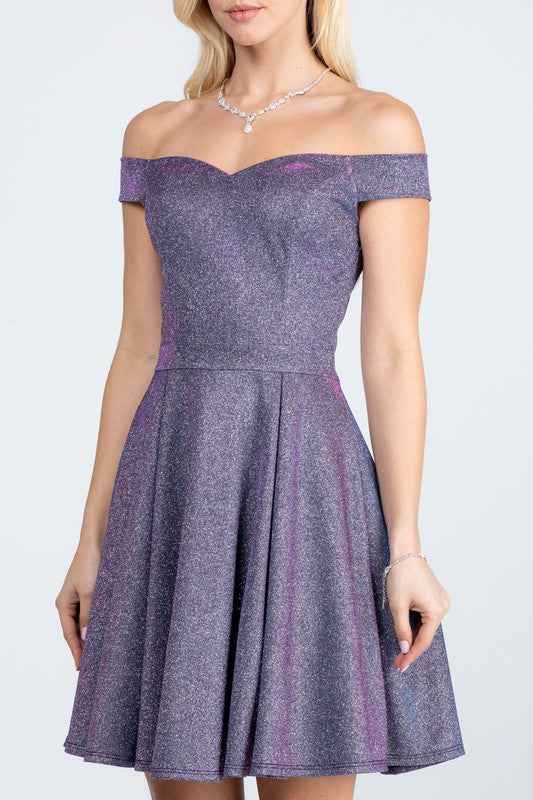 Off the shoulder skater dress jaquard 11309509_3345fa08-1d0f-4ea4-bdfb-8062b15a29bc