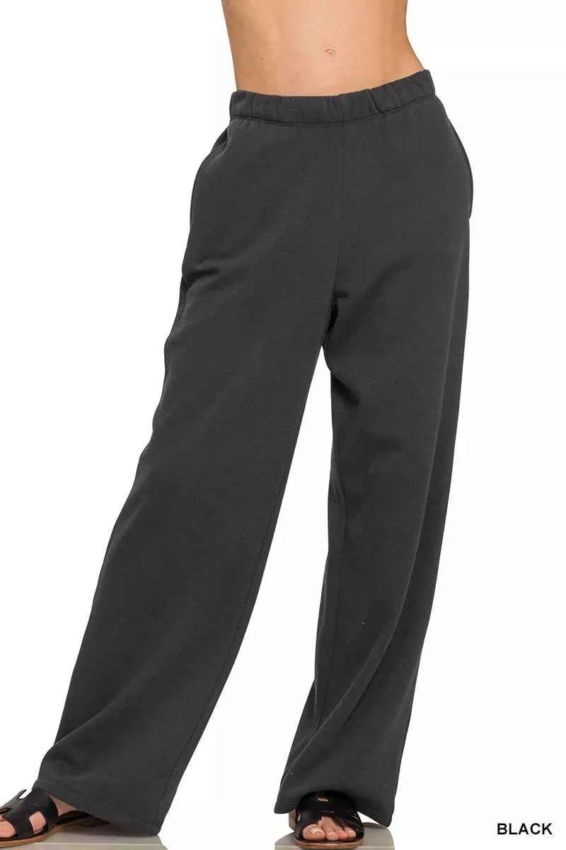 Zenana Fleece Sweatpant with Pockets BLACK 11349e7c22fe43ce8d039b4ef8f6404b-Max-Origin