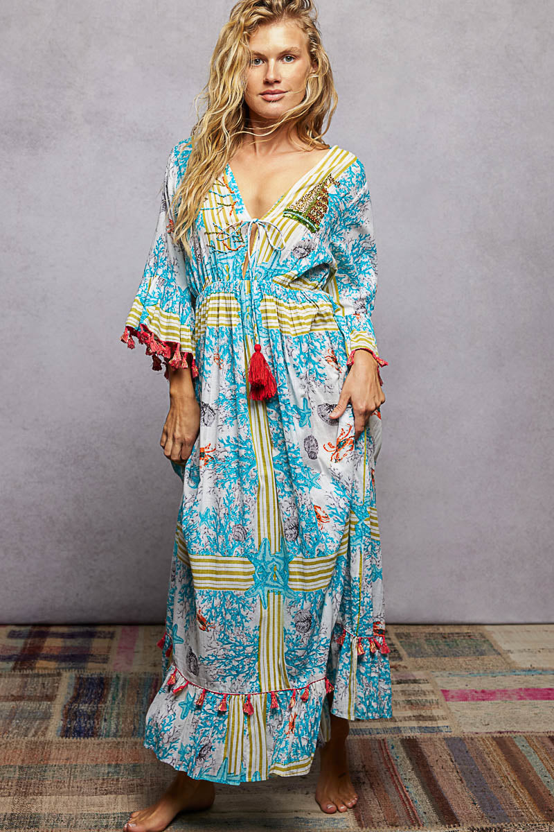 POL Bohemian Print Tassel Trim Maxi Dress 113cdfcb-b455-41bd-8cda-f5bd9518e956-Max