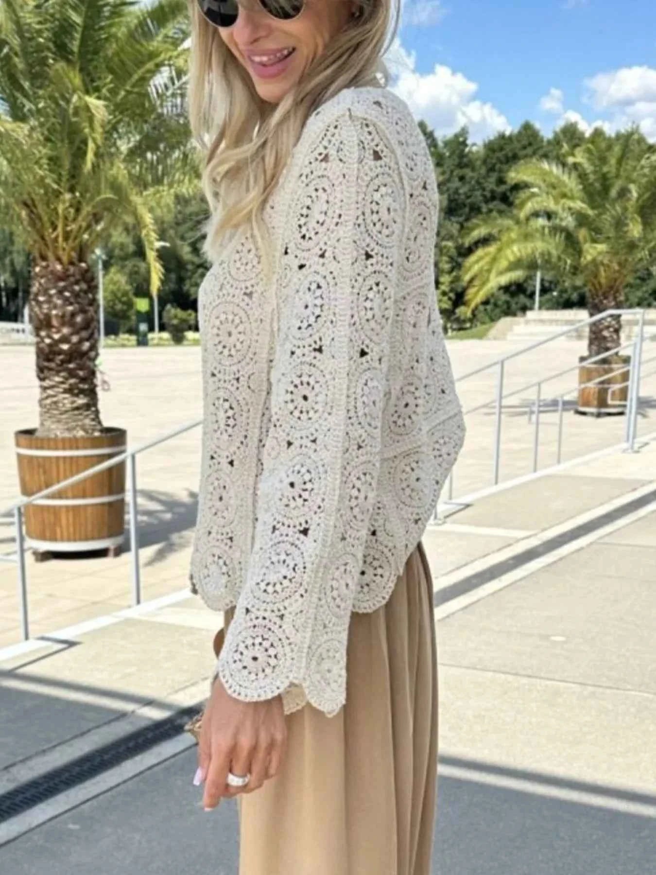 Crochet Lace V-Neck Bell Sleeve Knit Top 11440527-1aad-437e-9490-a44ed327bc9c-Max-Origin