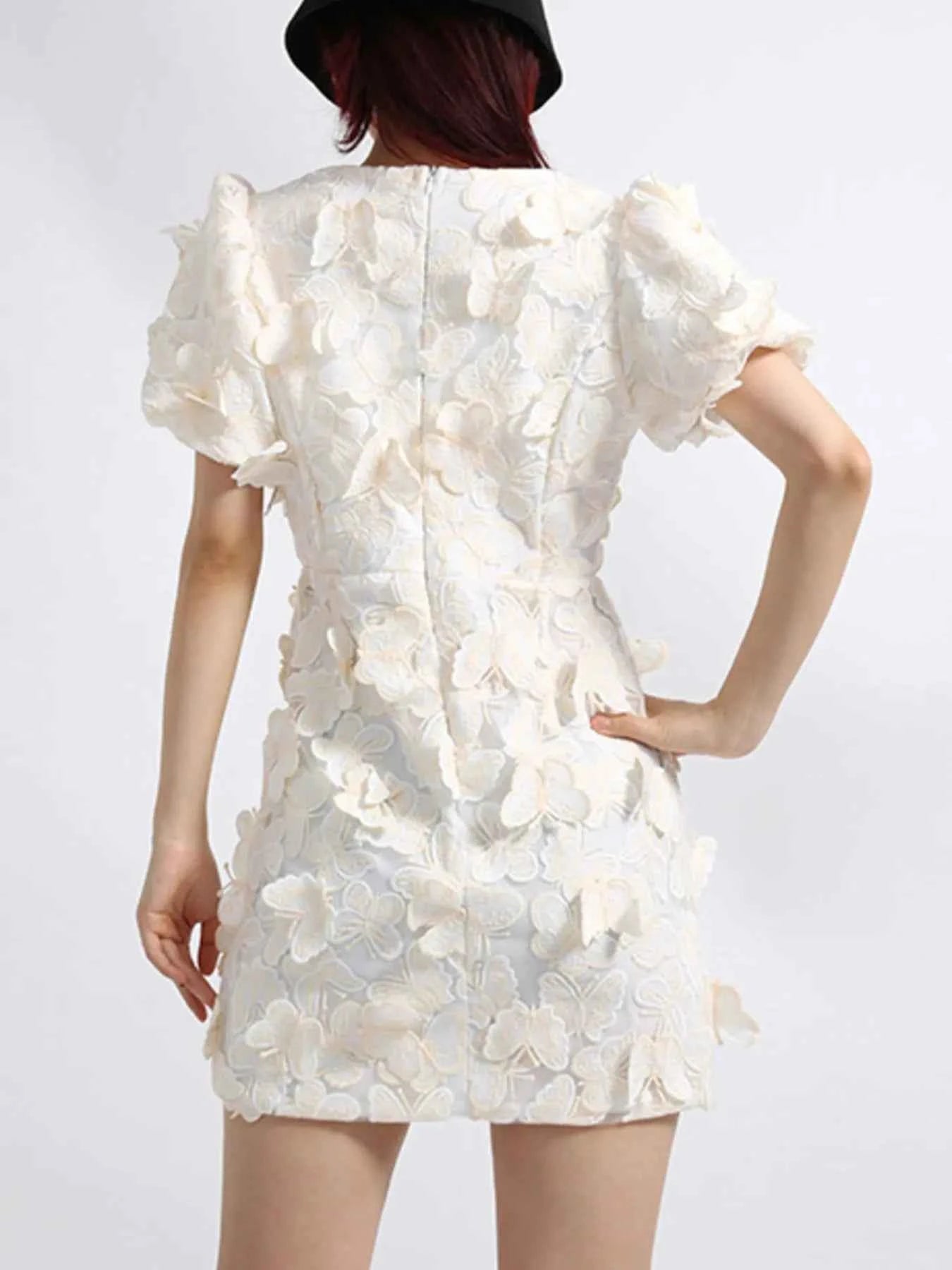 Butterfly V-Neck Puff Sleeve Mini Dress 115102a2-664c-4ab9-a363-0416ef4137de-Max-Origin