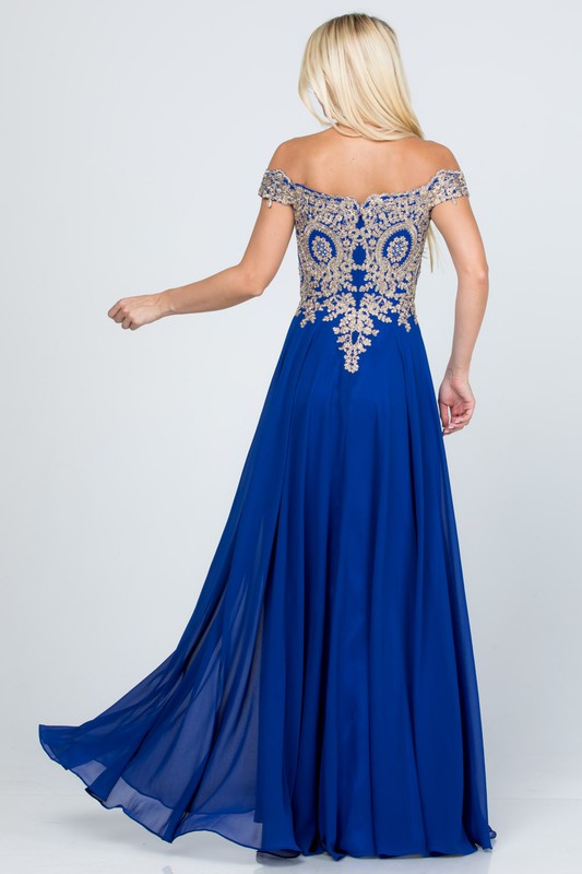 Plus Size Off Shoulder Evening Gown – Gold Lace Appliqué Chiffon Dress 11513985_7aa82bf9-deb9-4b03-95e5-b7dd334d31dd