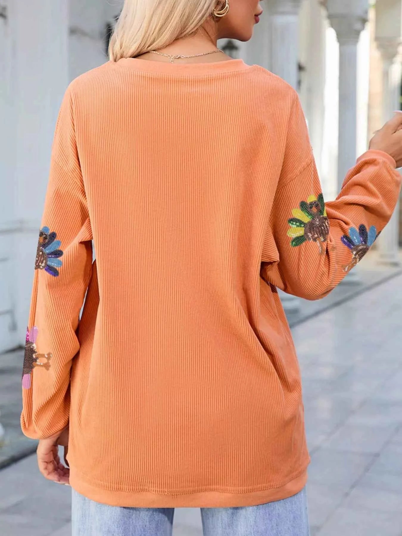 Turkey Graphic Corded Baggy Sweatshirt 115c3157-8023-465a-8981-5302b9c395cd-Max-Origin