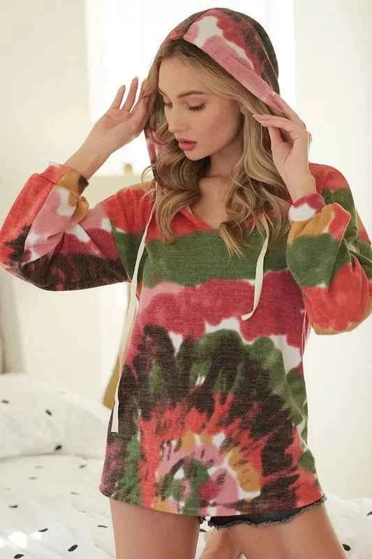 BiBi Tie Dye Knit Hoodie with Twill Tape 1170ef7242f147eca4c058854057b5eb-Max-Origin
