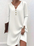 2 Piece Casual Notched Long Sleeve Dress Black+white 117dee06394b4c72acfe99b9c2621711-Max-Origin