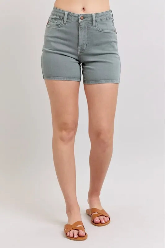 Judy Blue Full Size Hw Garment Dyed & Back Pkt Embroidery Shorts Plus Size 11e728fc-5eb6-43df-8690-35ba493e4254-Max-Origin