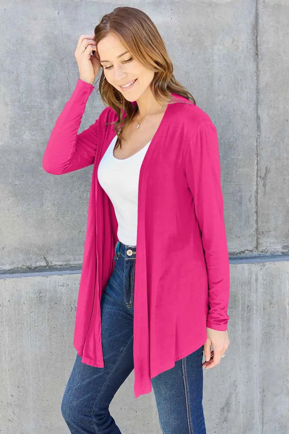 Basic Bae Full Size Open Front Long Sleeve Cardigan 11feee79-52a6-466d-bbea-2090288ab69e-Max