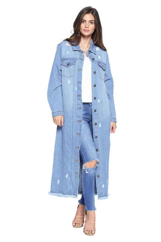 DENIM LONG JACKETS DISTRESSED WASHED 12132542_19291a46-ec6a-4fec-9c56-2d31e9d92129