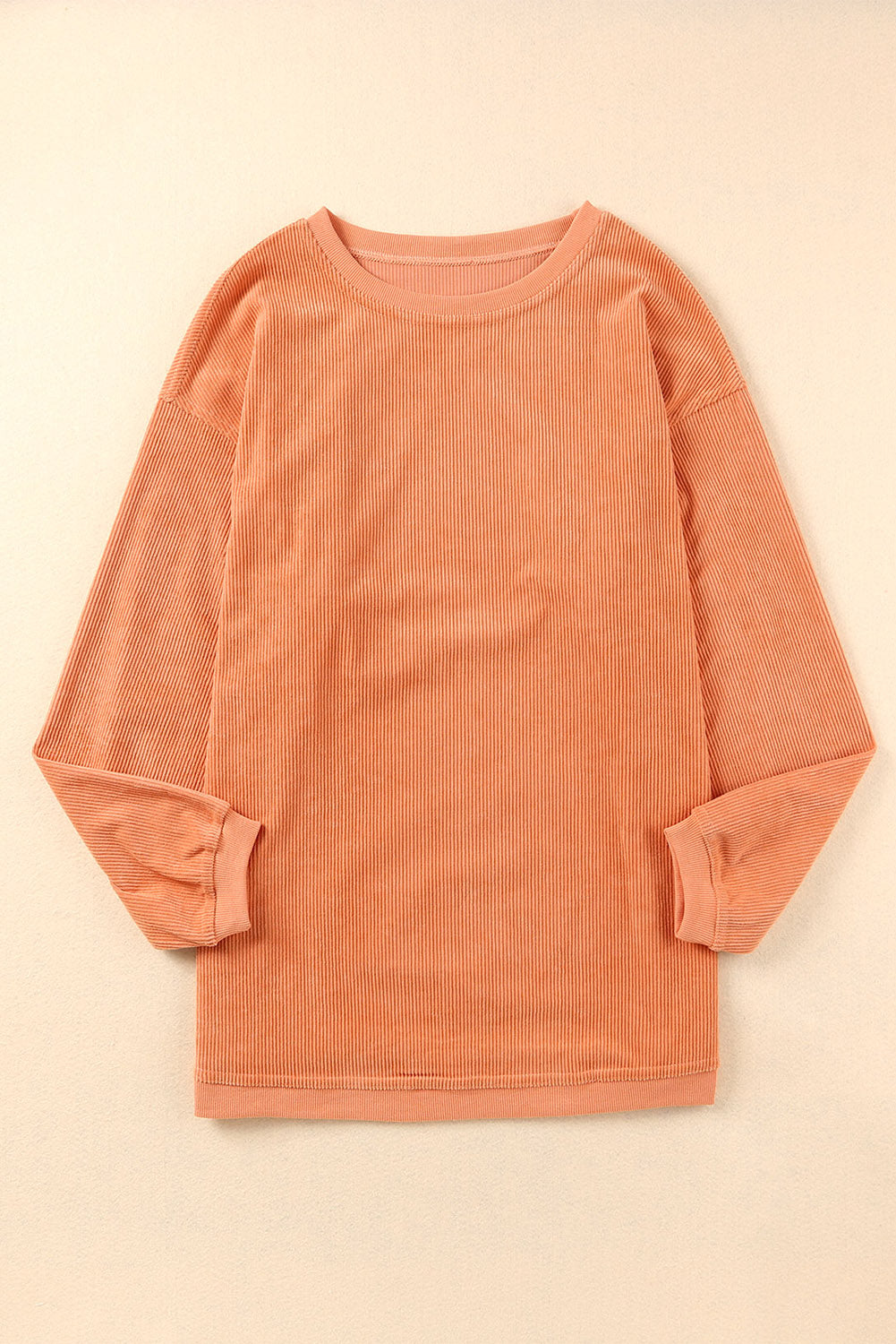 White Drop Shoulder Rib Knit Oversized Sweatshirt 121385cad20a4e1c