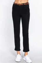 ACTIVE BASIC Cotton-Span Twill Straight Pants 121c0291-1048-4f0f-a1fc-e7c145c58e19-Max