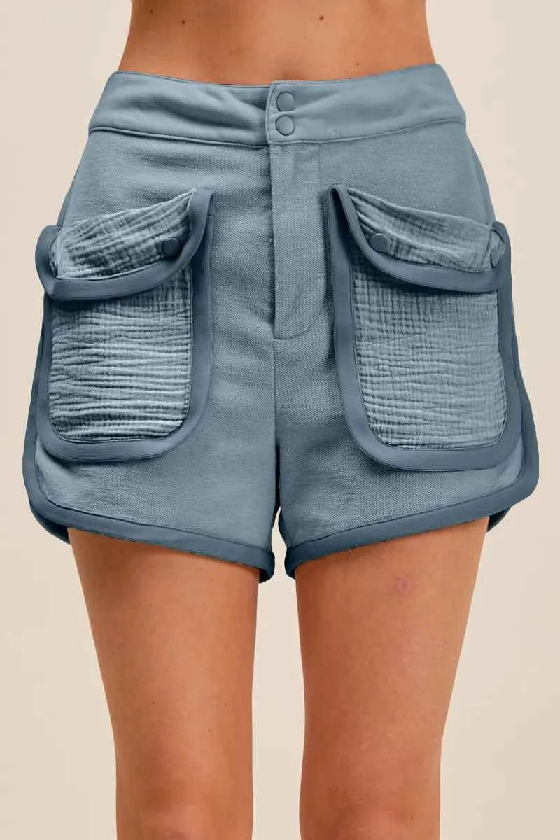 Mineral Washed Terry High Rise Cargo Shorts DENIM BLUE 121f12b5-d830-4144-aeb1-93d802d3cb13-Max-Origin