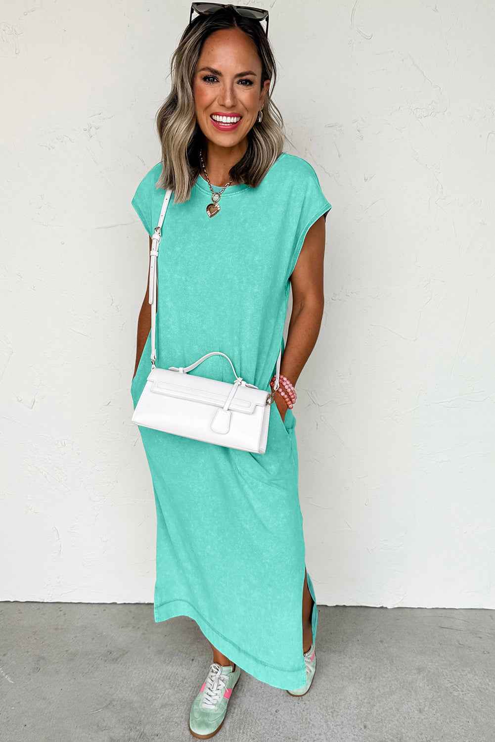 Wisteria Mineral Wash Pocketed T-shirt Dress 122fcebd7853d556