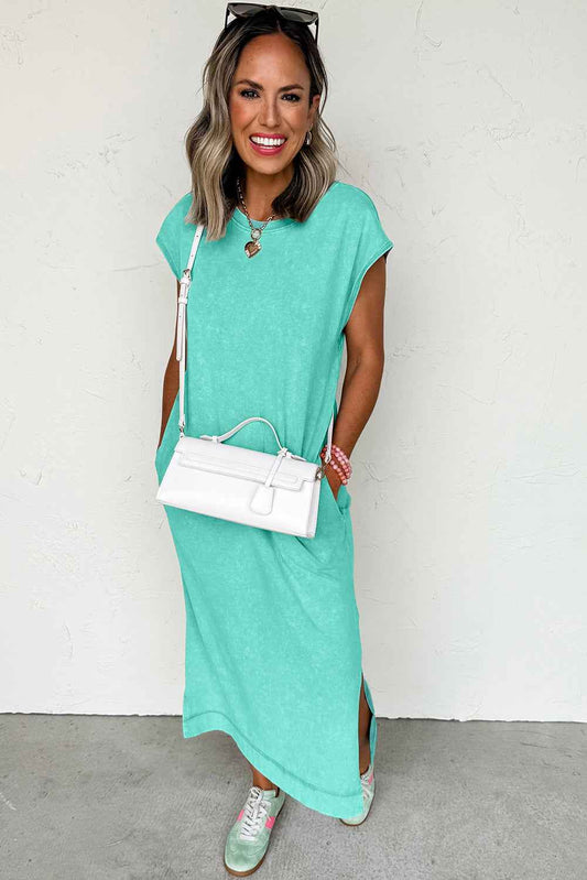 Wisteria Mineral Wash Pocketed T-shirt Dress 122fcebd7853d556