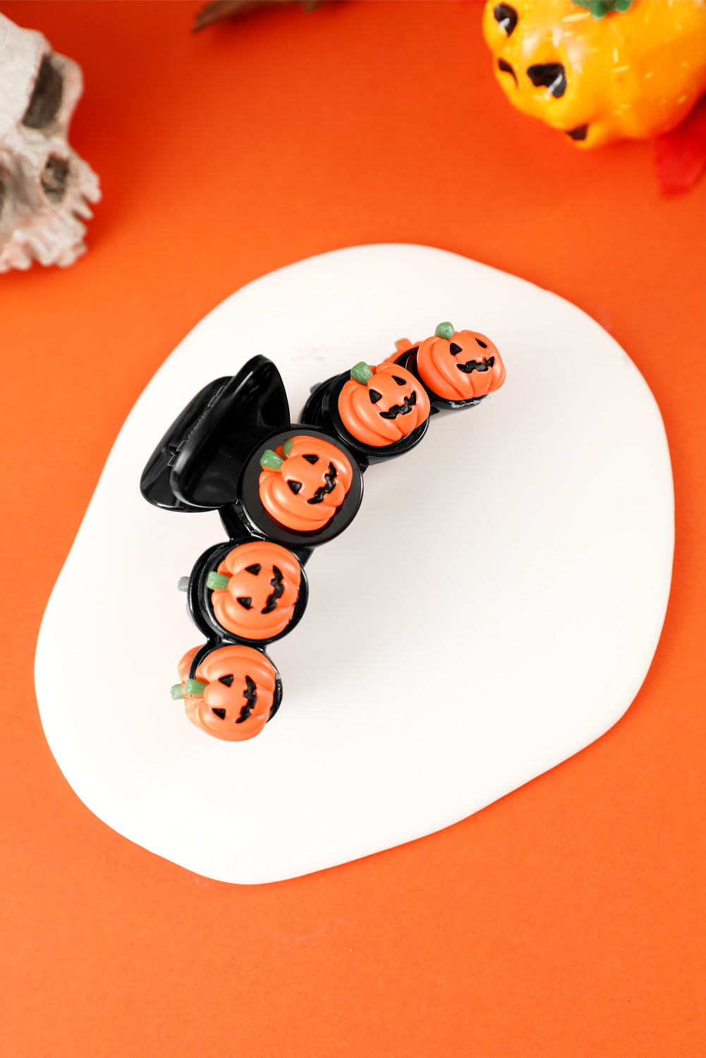 Russet Orange Halloween Pumpkin Hair Claw Clip 1230a2a80f9b3bd7