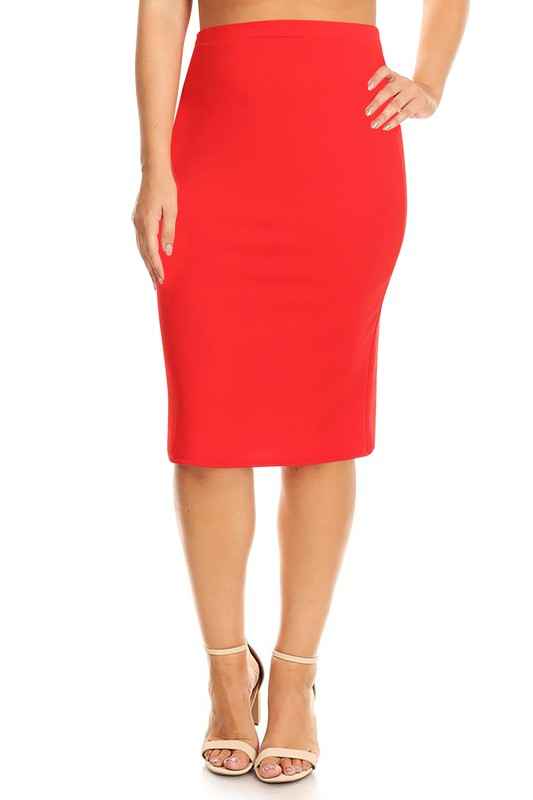 Plus Size Knee length pencil Skirt Red 12425753_45daba90-f5eb-4b08-9aea-898e3fe2e2ce